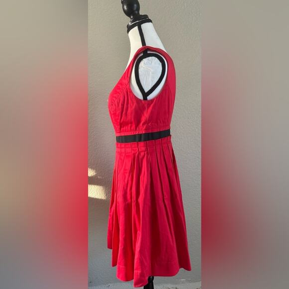 Guess Red Front Zipper Pleated Dress | Approx Size S - Picture 5 of 11